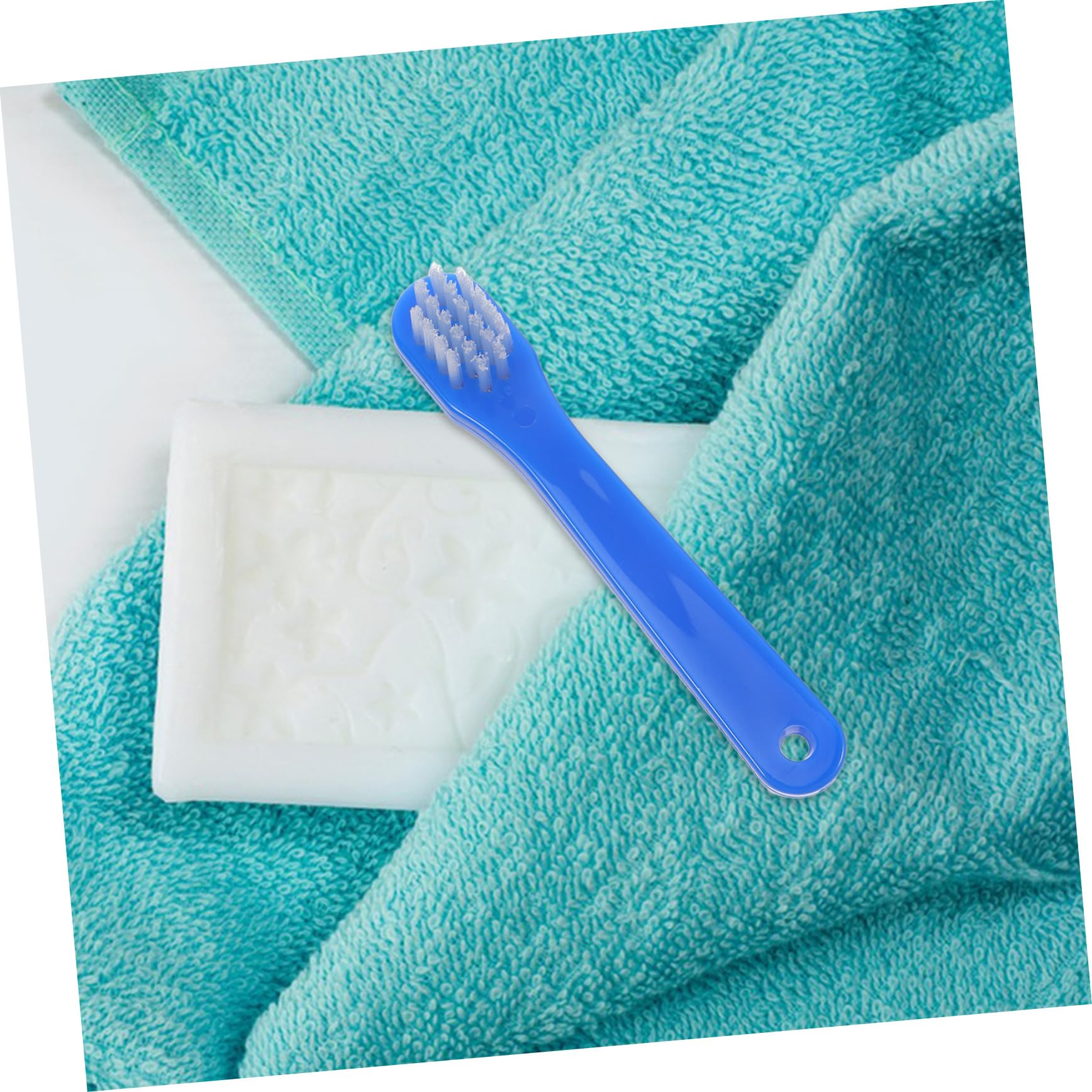 FRCOLOR 5 Set Spazzolino Per Denti Adulto Per Dentiere Per Accesso Facile Materiale Sicuro E Adatto Tutti Tipi Dentiere Ergonomico Per Presa 4 Pezzi*5