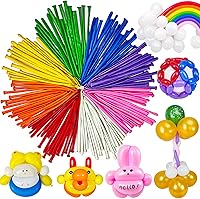 Vista 14 de 260 globos blancos largos para animales de globo, 100 globos giratorios para guirnalda de globos, animales, modelado, cumpleaños, boda, decoración