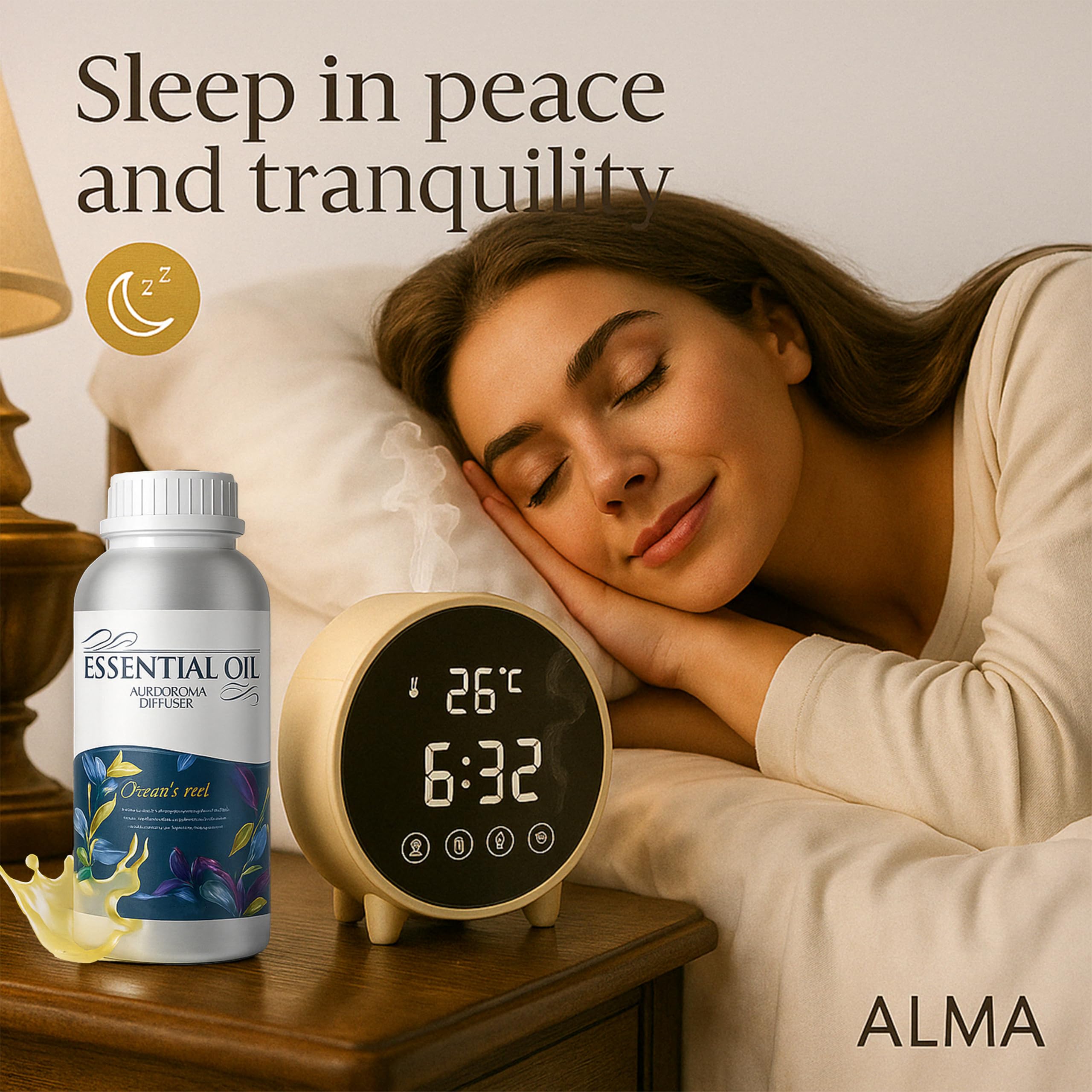 Alma Ätherisches Öl W Hotel – Nachfüllung für Diffusor – Birne und Moschus · 500 ml – Aromatische Raumduft-Atmosphäre – Birne, Gras, Maiglöckchen und grüner Tee – Flüssige Nachfüllung 500 ml