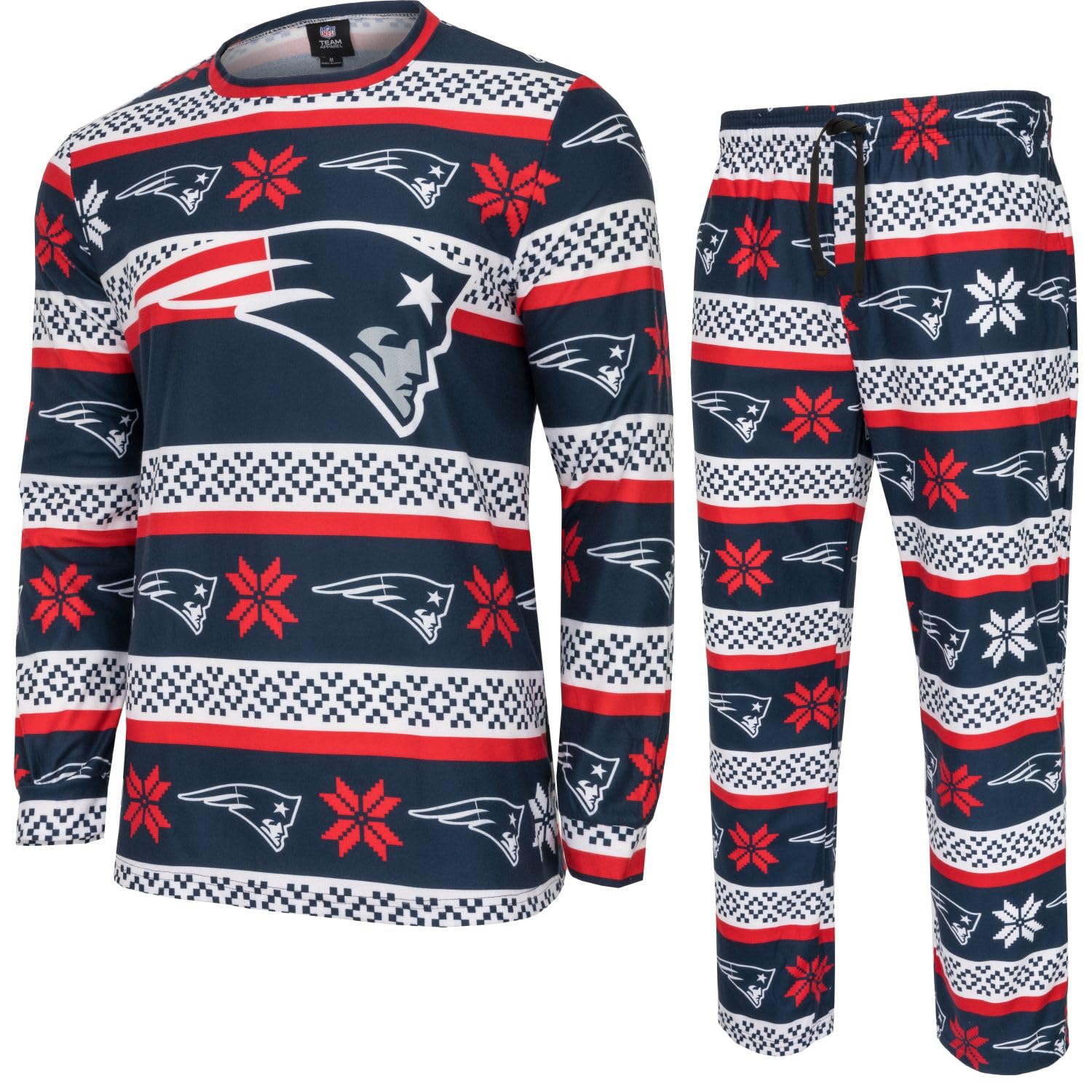 Foco Men's New England Patriots Nfl Winter Xmas Pyjama Set - Xxl