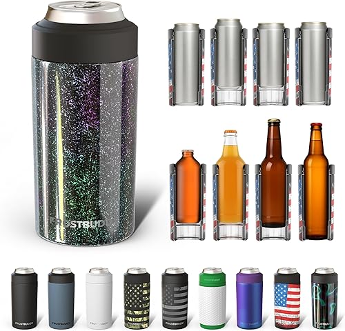 Miniatura 55 de Frost Buddy - Enfriador de latas universal Buddy, se adapta a todos, para botellas regulares de 12 y 16 onzas o de tamaño delgado, acero inoxidable