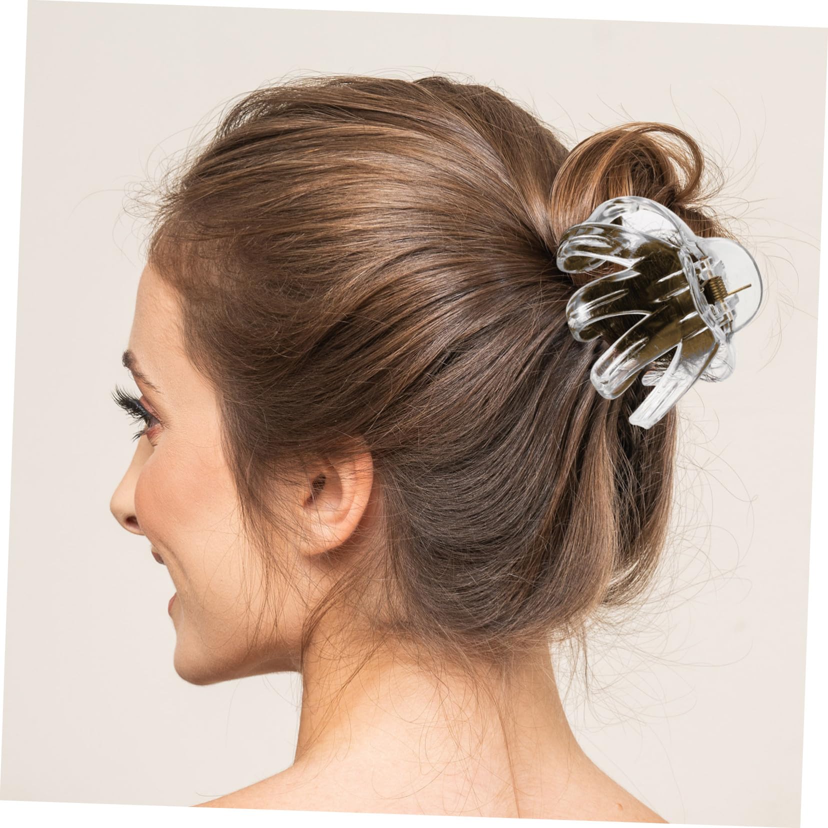 BESTYASH 15 Pezzi Fermagli Artigli Trasparenti Elastici per Capelli Spessi e Sottili Clip Morbide in Plastica Resistente Accessori Moda Donna per Acconciature Estive e Quotidiane