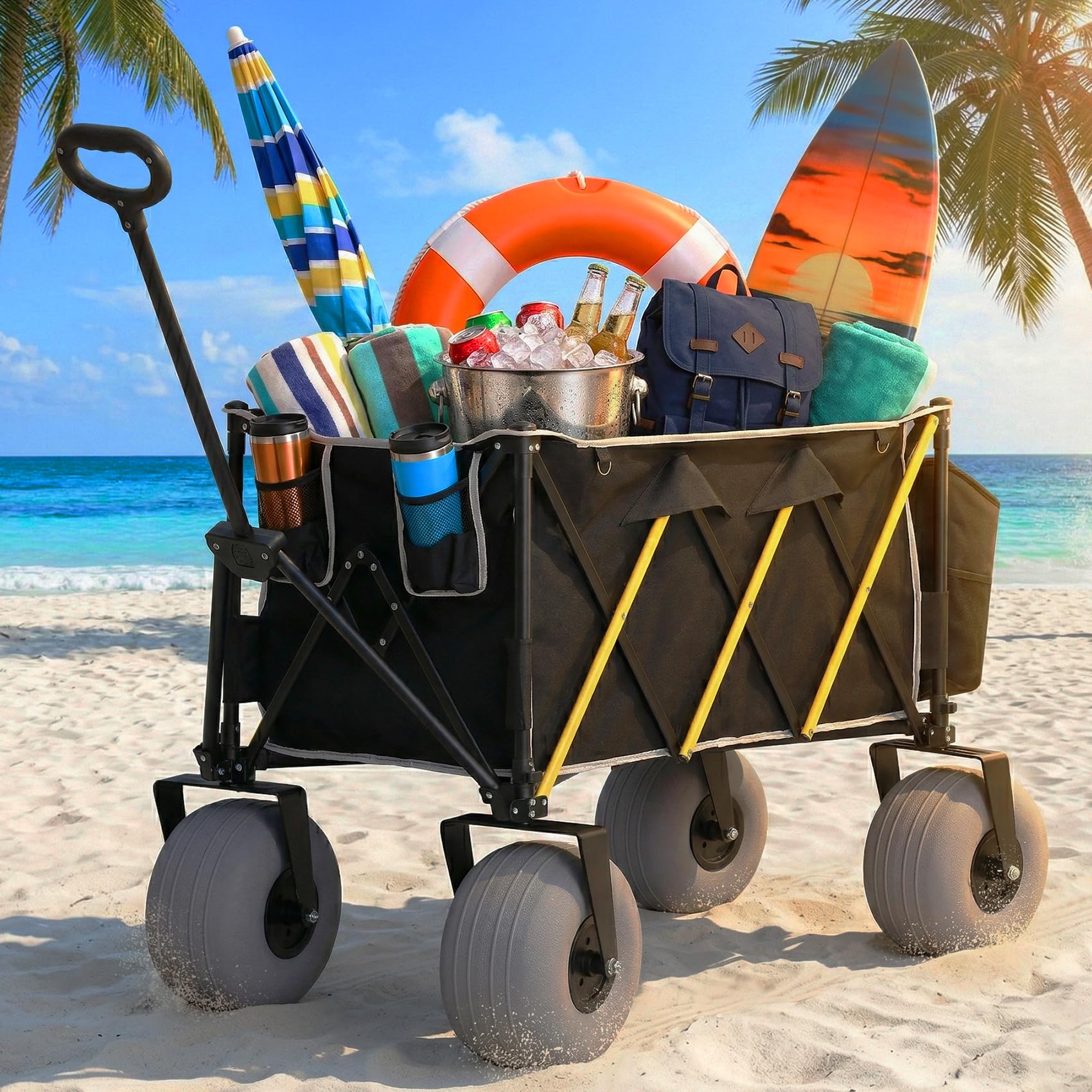 CAtArt Beach Wagon with 10.5 Inch Wheels