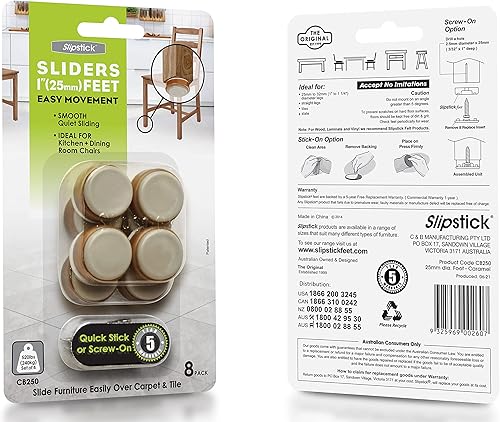 Miniatura 5 de Slipstick Base deslizantes de 1 pulgada Marrón CB250