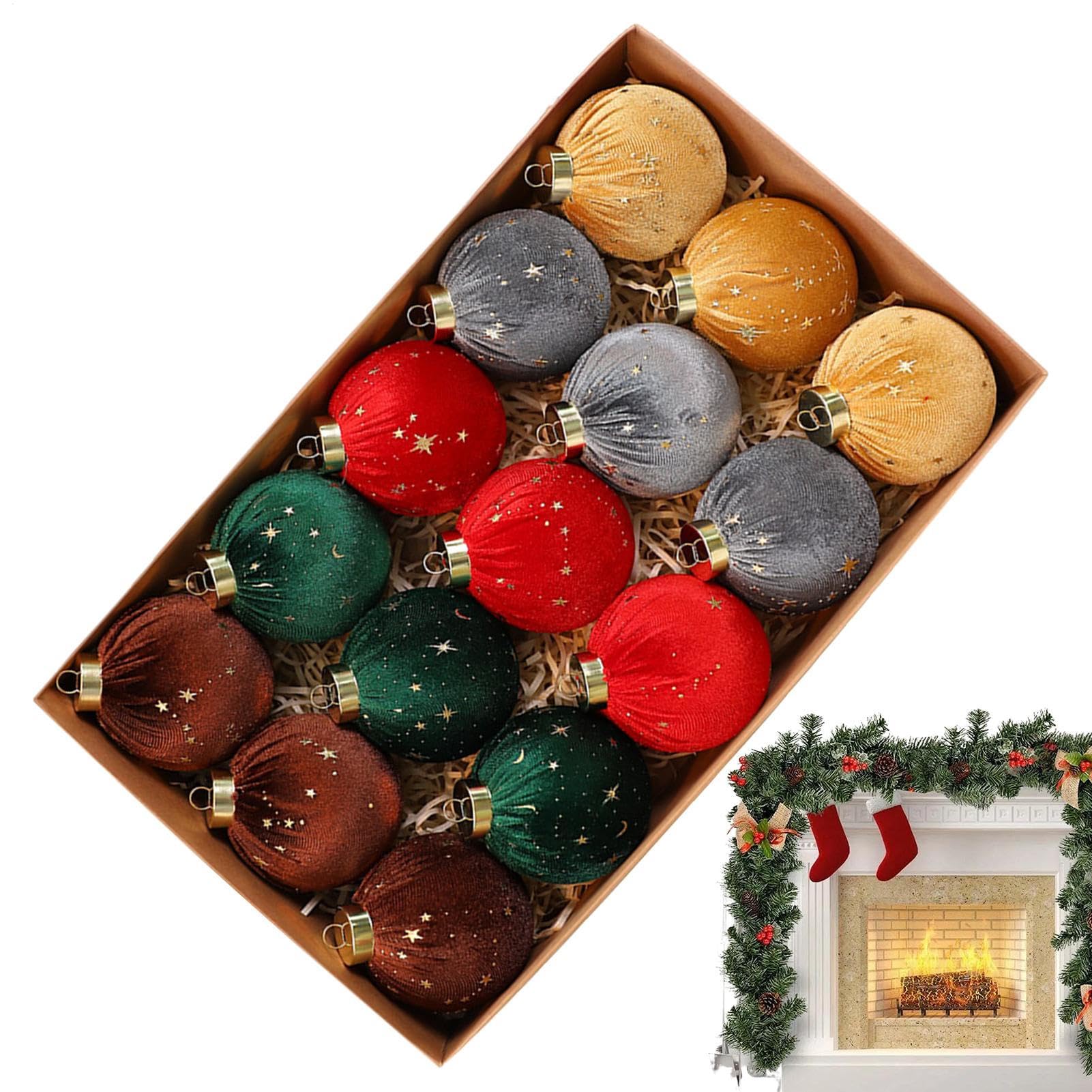 Boules décoratives effet neige incassables pour sapin maison et école