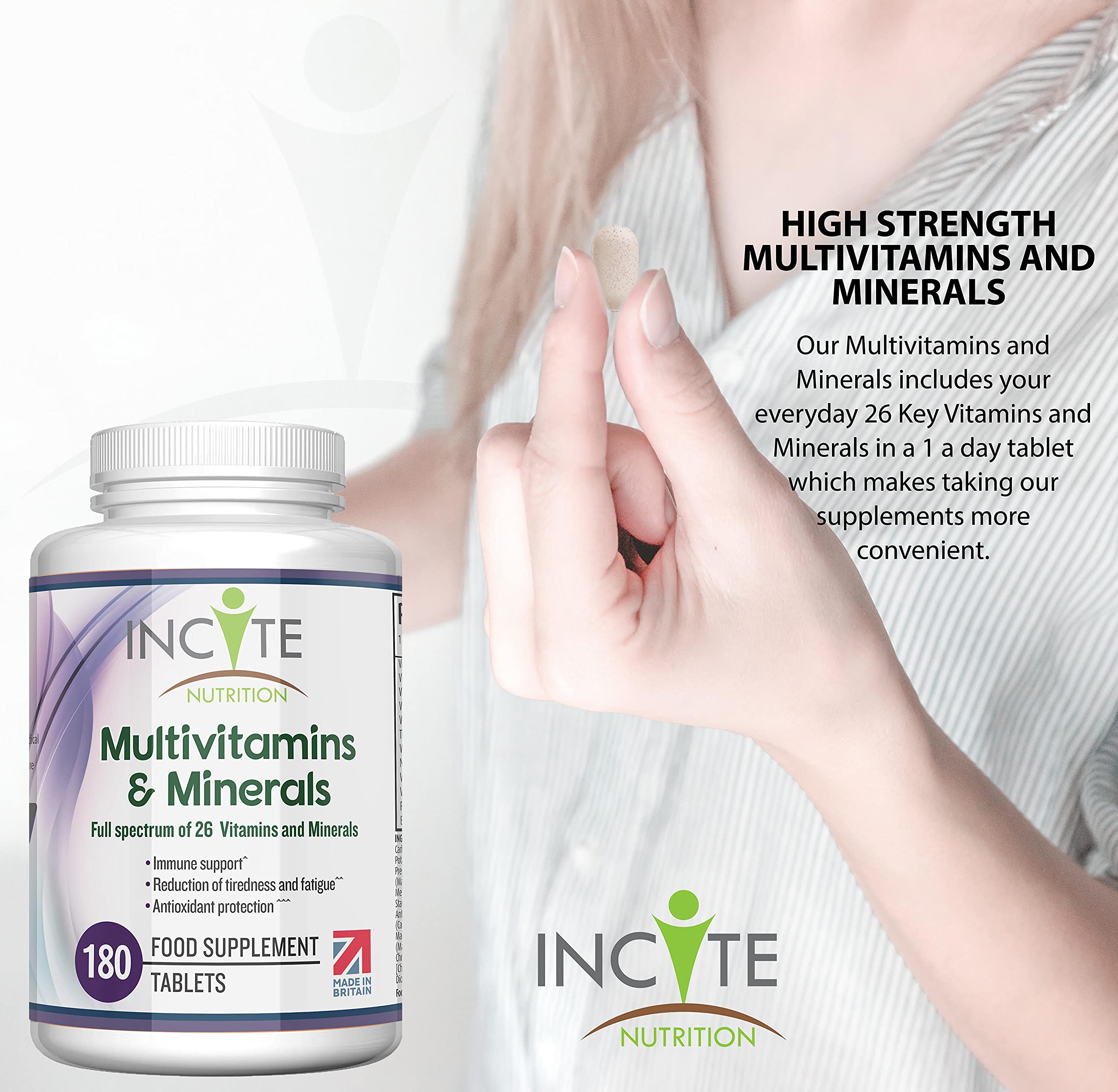 Buy Multivitamin and Minerals 180 Vegan Tablets 26 Key Vitamins and Minerals for Women and