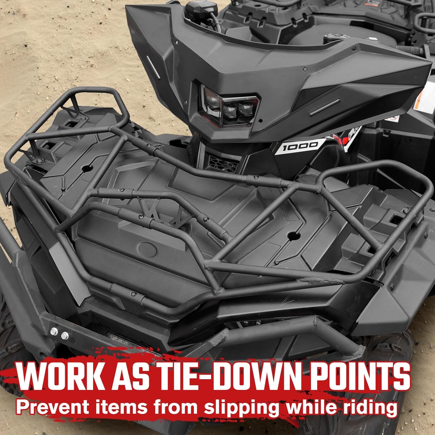 A & UTV PRO Front Rack for Polaris Sportsman 850/850 SP/XP 1000 / XP 1000 S 2017-2024, Heavy Duty Steel ATV Luggage Cargo Rack Extender Accessories, Replace OEM # 2883257