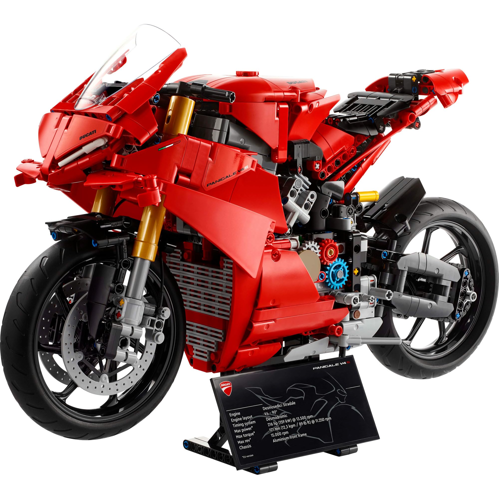 LEGO Technic Motocykl Ducati Panigale V4 S 42202 | Model motocykla, klocki konstrukcyjne Technic dla dorosłych, prezent dla fana motoryzacji, z podstawką, 1604 elementy