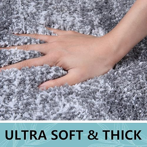 Miniatura 5 de Arotive Alfombras de baño de microfibra, peludas, suaves y absorbentes, antideslizantes, de felpa gruesa, lavables a máquina, para base de inodoro,