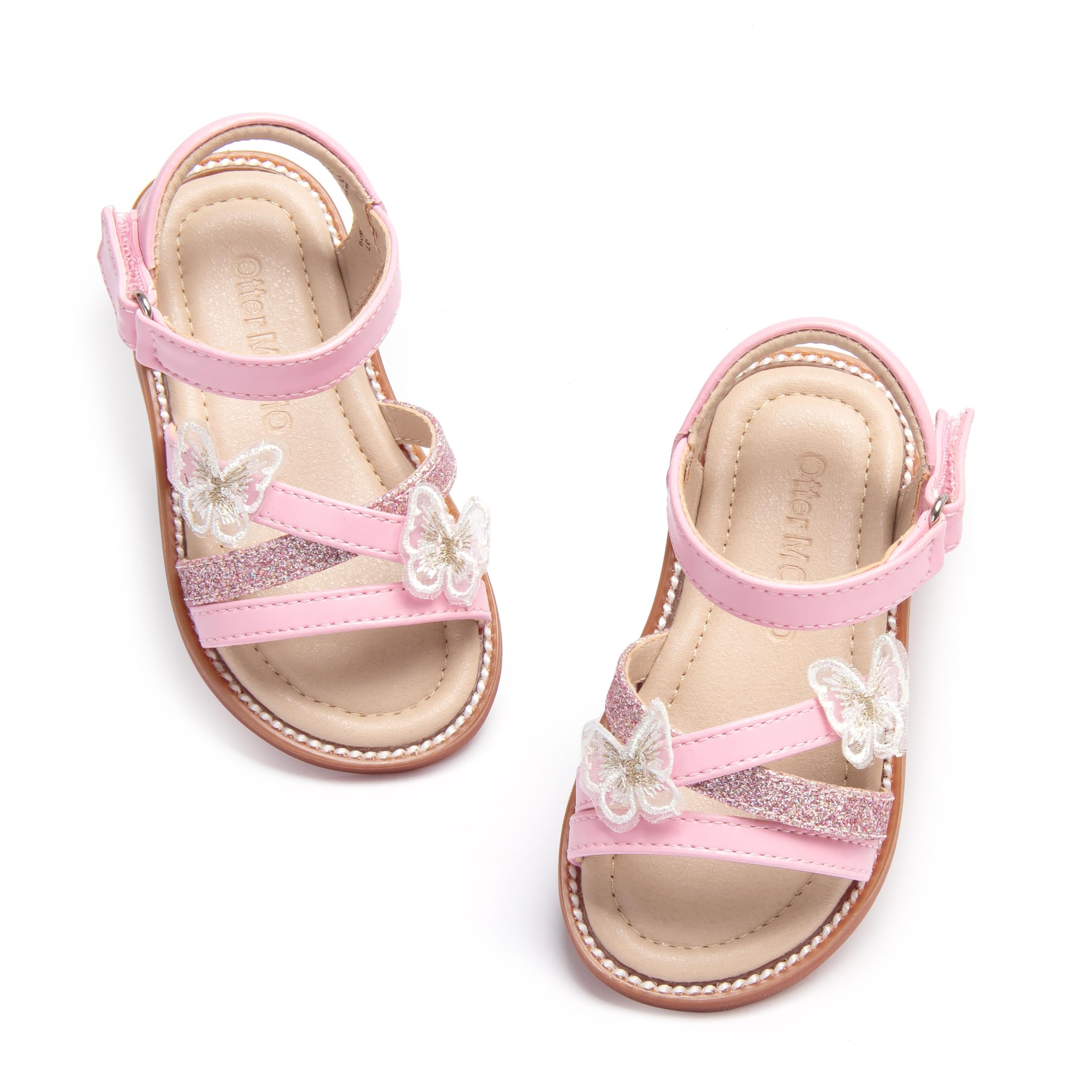 Otter MOMO Toddler Little Flower Girl Sandals Princess Dress Shoes Wedding