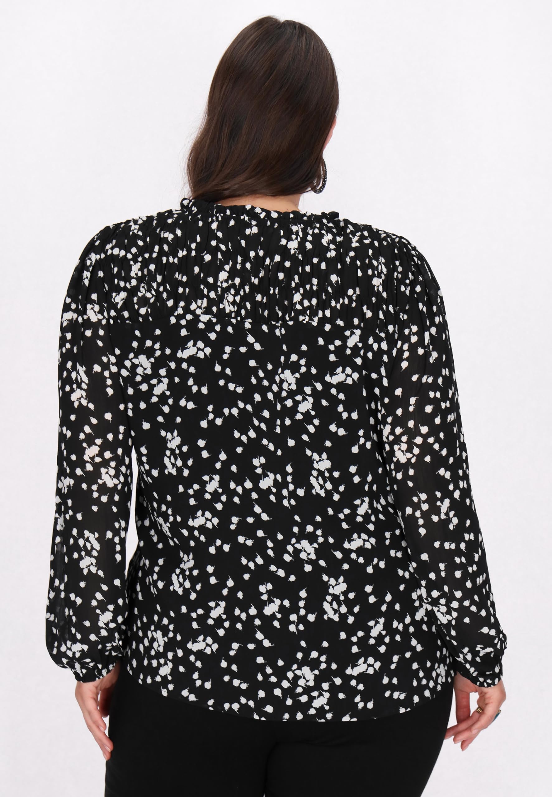 caspio Damska bluzka plus size, czarna