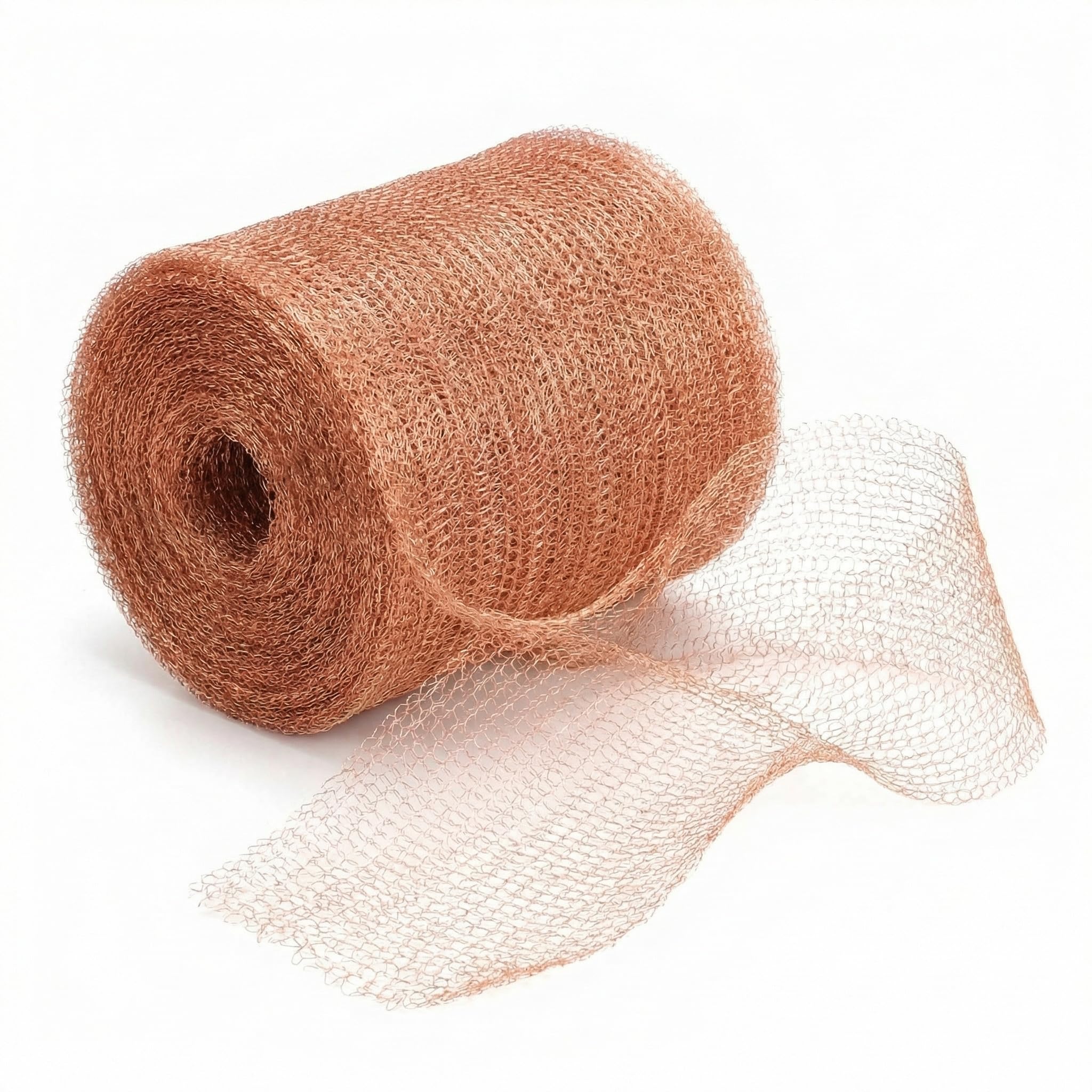 QWORK® Rouleau de Maille en cuivre pour contrôle des limaces et des escargots, 12.5 cm x 24 m, Maille cuivrée Flexible pour l'intérieur et l'extérieur, Jardin
