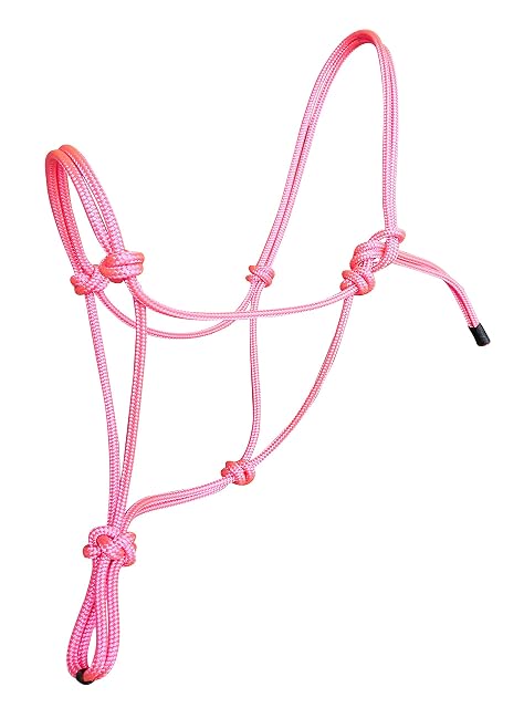 Hunters Saddlery Cabezada de Nudos (Miniatura pequeño, Rosa)