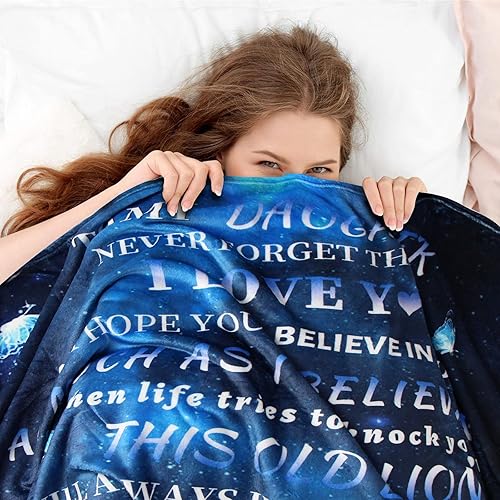 Miniatura 3 de Regalos para hija, regalos de cumpleaños de graduación para hija de papá a mi hija, manta de león de Navidad, San Valentín, Día de la Madre, ideas