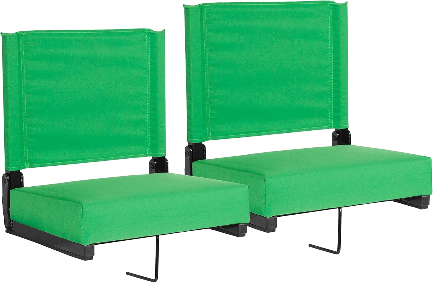 BizChair Set of 2 500 lb. Rated Lightweight Stadium Chair with Ultra-Padded Seat