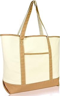 22" Open Top Heavy Duty Deluxe Tote Bag with Outer Pocket