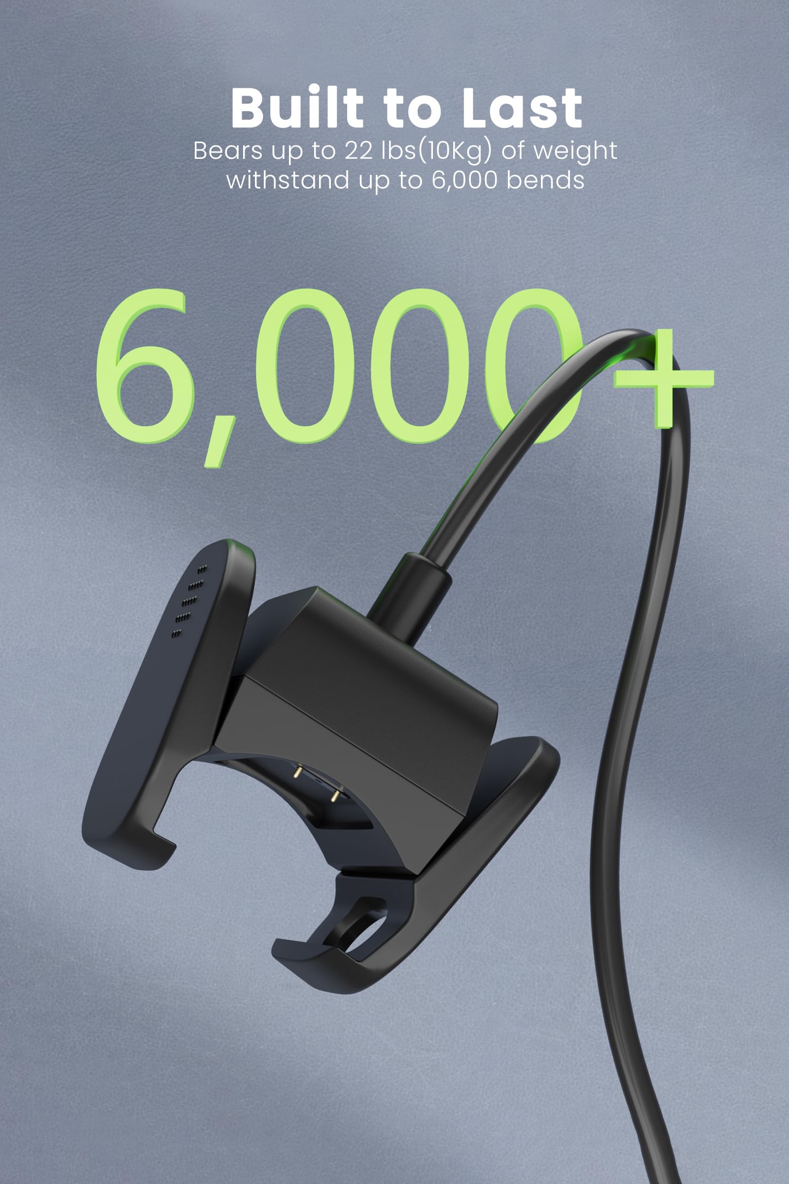 TECHGEAR Caricatore Per Fitbit Charge 4/Charge 3 | Cavo USB Sostitutivo, Compatto, Protezione Cortocircuito
