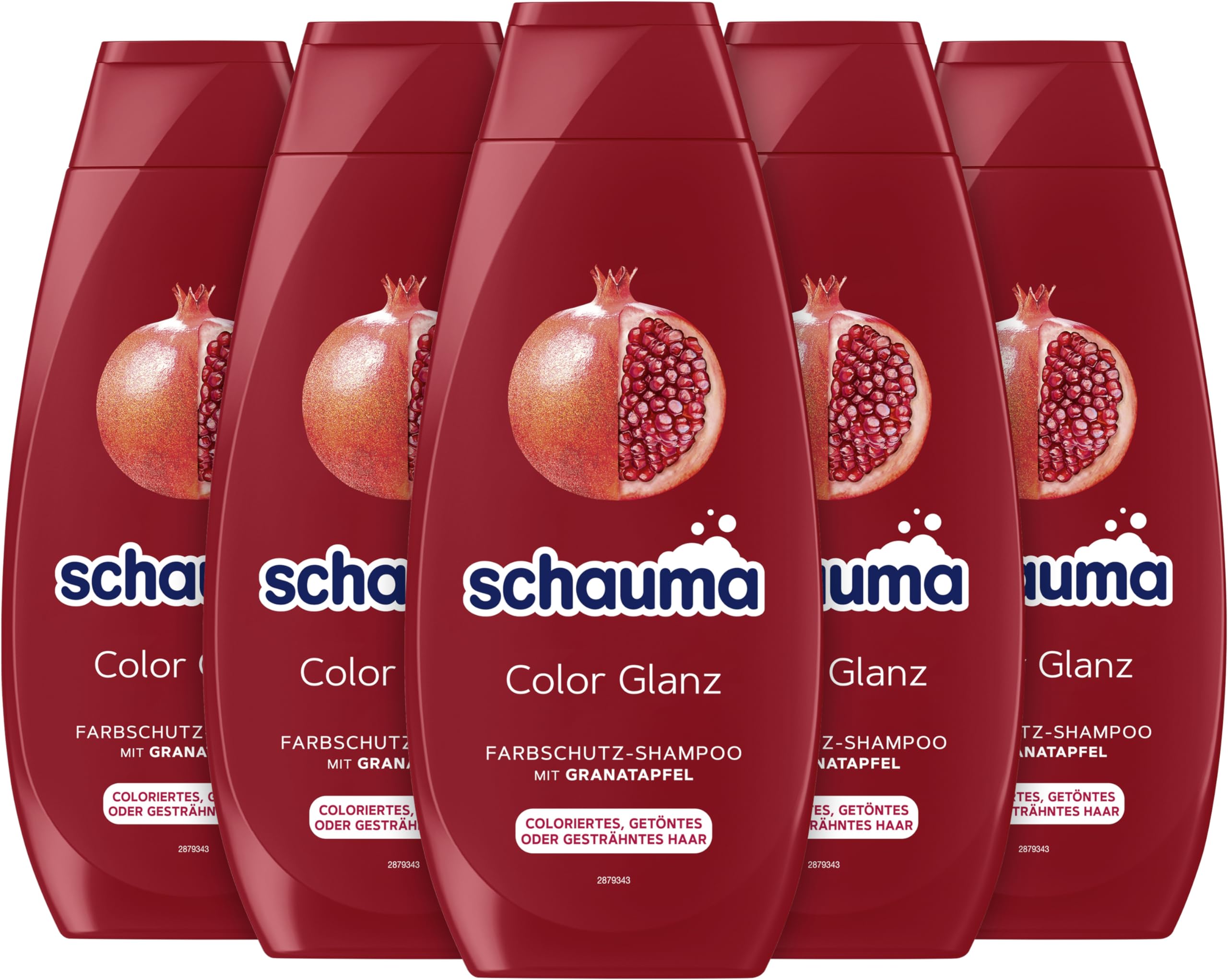 Schauma Schwarzkopf Colour Protection Shampoo Colour Shine (5 x 400 ml), Hair Shampoo Nourishes Coloured