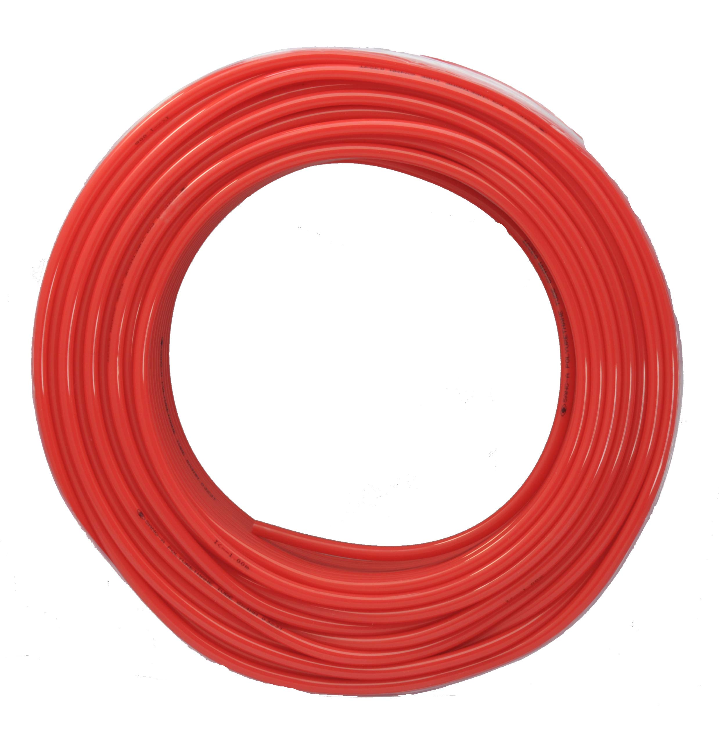 Pneumatik Polyamid - Schlauch flexibel 100 mtr. Rolle, 6 x 4 mm, Farbe: rot