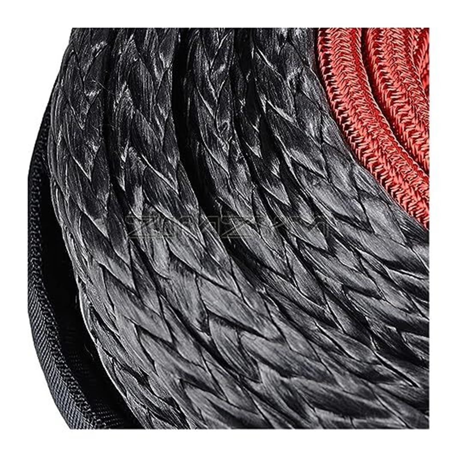 Syntetyczna lina do wyciągarki z osłoną, holownicza 9,5 mm, długość 29 m, użytku terenowego ATV UTV(9.5mm X 25m)