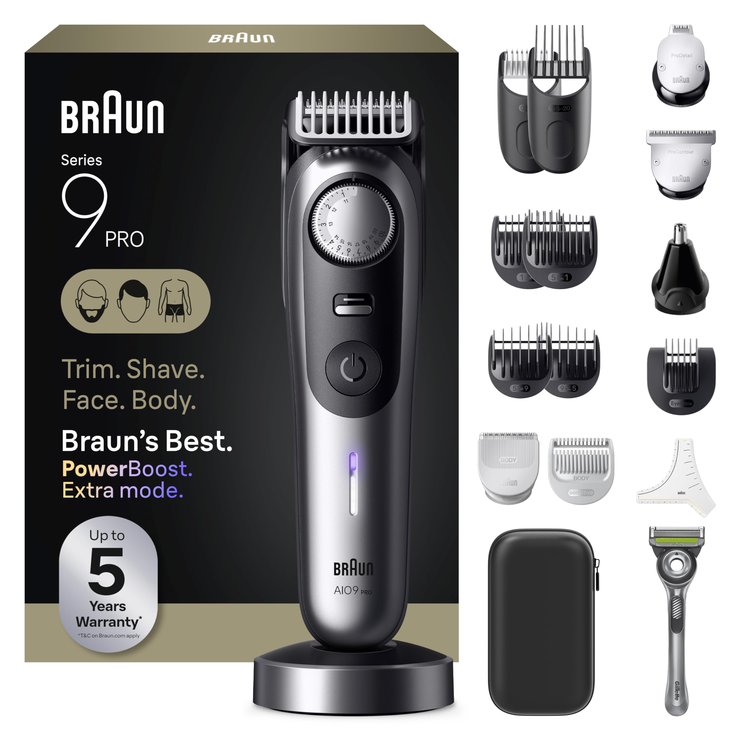 Amazon.com: Braun Series 9 PRO All-in-One Beard & Body Grooming