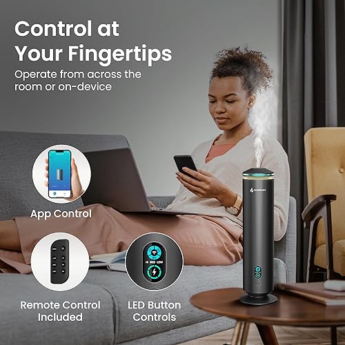 Miniatura 4 de MajesticMist WiFi - Difusor de aceite esencial sin agua de aluminio con control de aplicación, difusor de aroma para el hogar, habitación y hotel