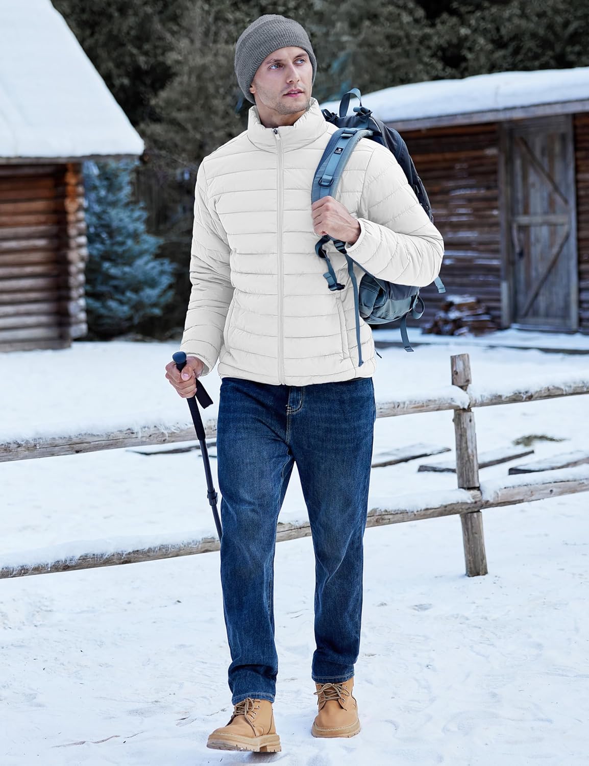 TACVASEN Men's Lightweight Puffer Jacket Winter Quilted Puffy Jackets Warm Water-Resistant Windproof Insulated Coats - Image 3