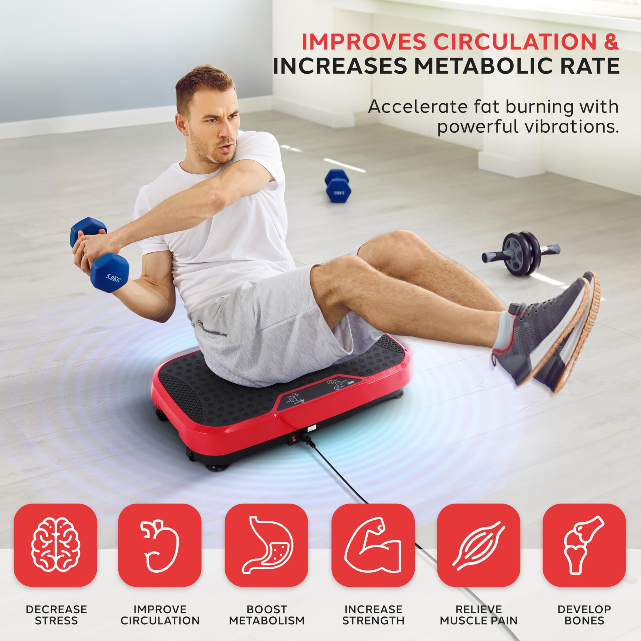 Snapklik.com : Hurtle Fitness Vibration Platform Machine - Home Gym ...