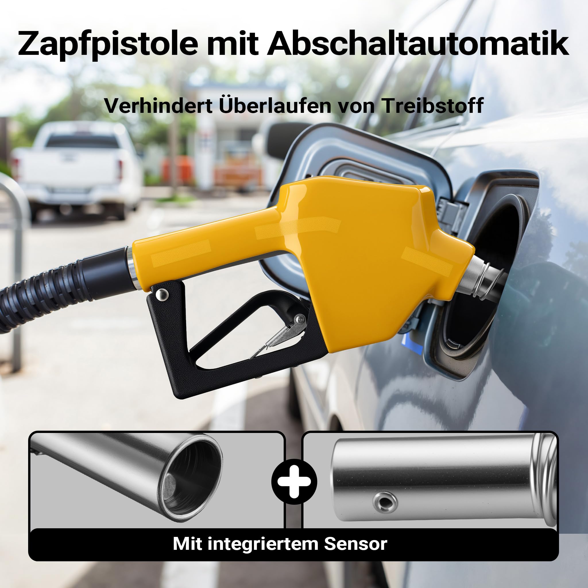 Wiltec Automatische Zapfpistole für Heizöl und Diesel 24mm (3/4 Zoll) DN20 120l/min Modell 4007