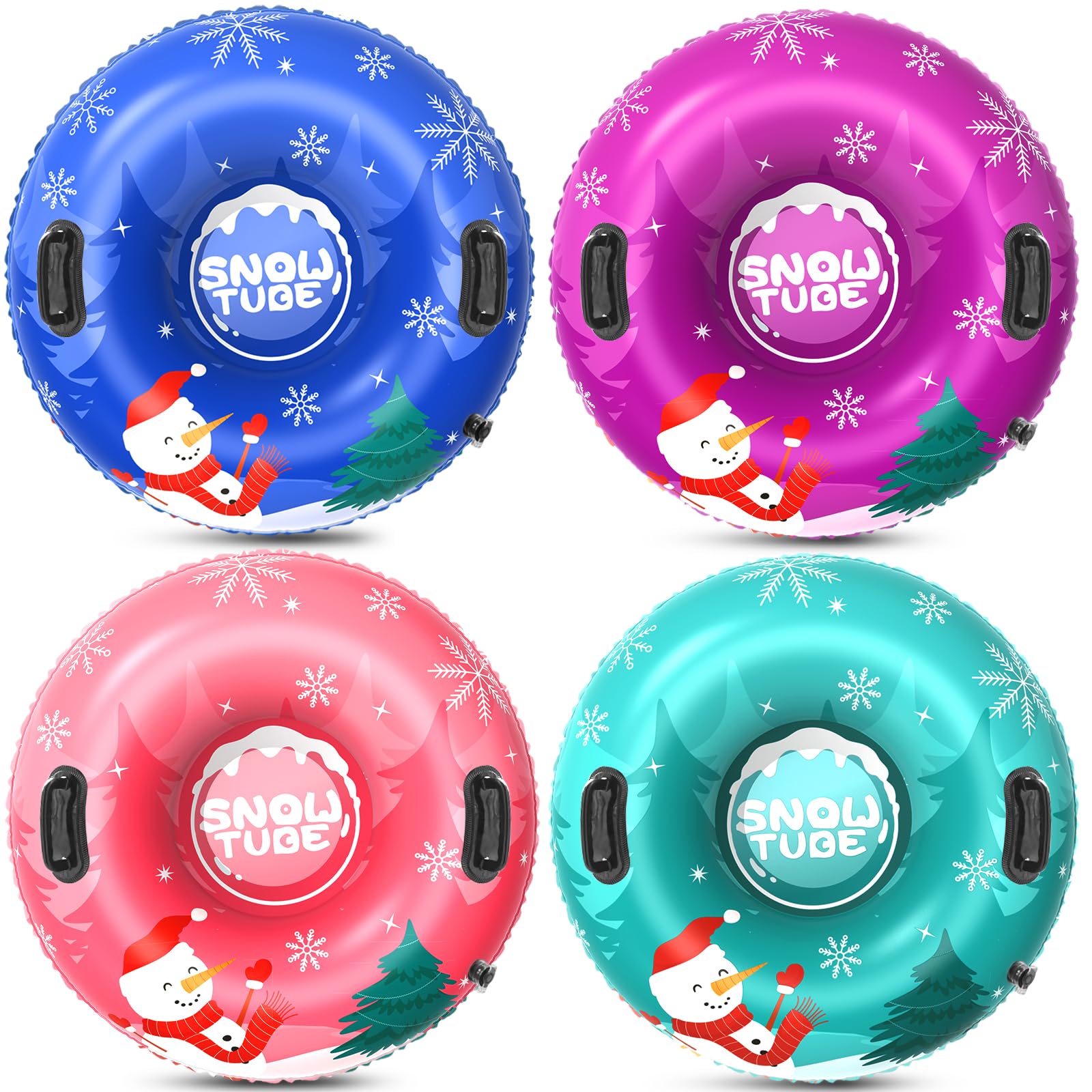 Menmek Snowman 4-Pack Snow Tubes