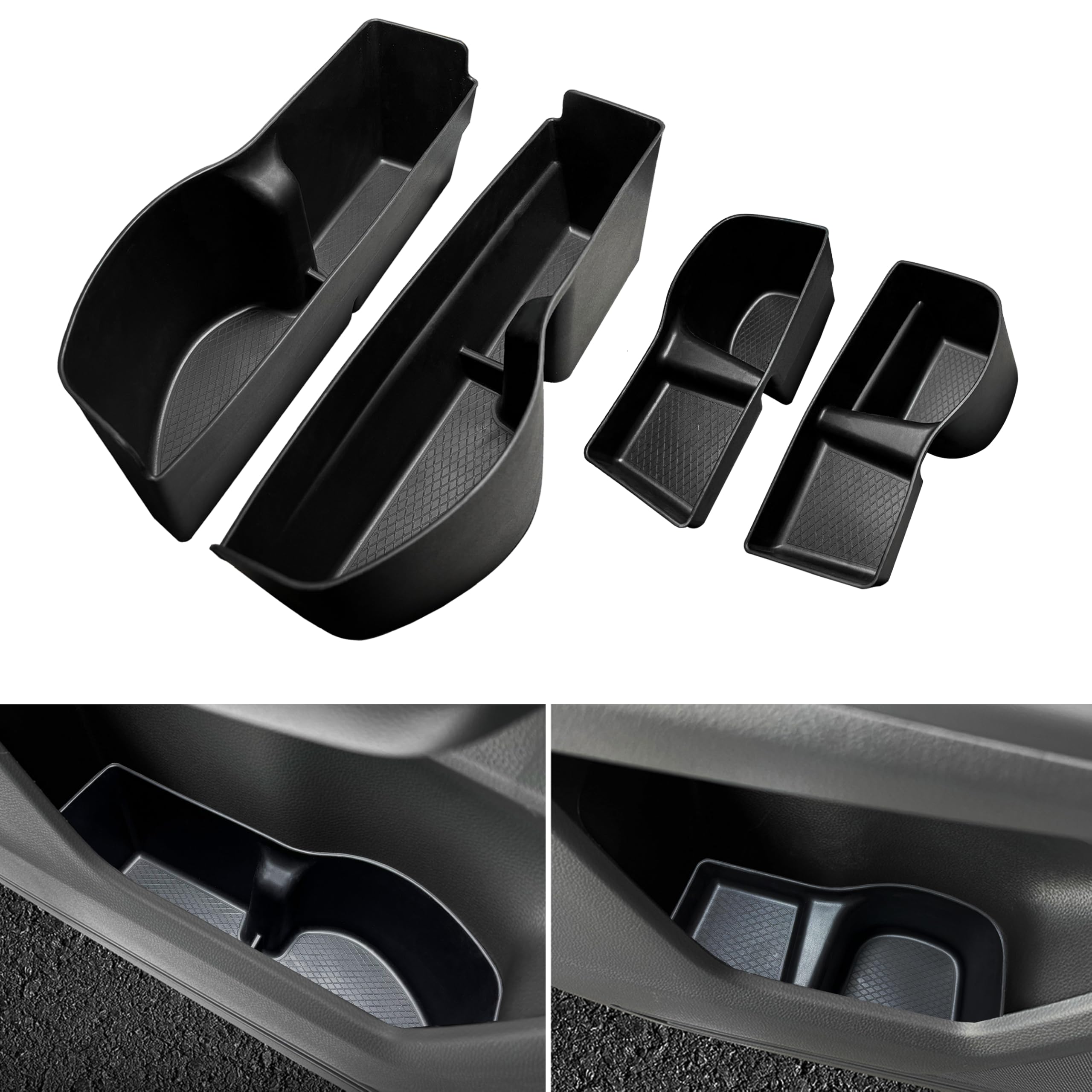 Door Side Storage Tray for Honda CRV Accessories 2023 2024 2025 2026 Front and Rear Door Slot Pocket Tray Organizer Protector Cover Pad for Honda CRV TPE Material 4PCS