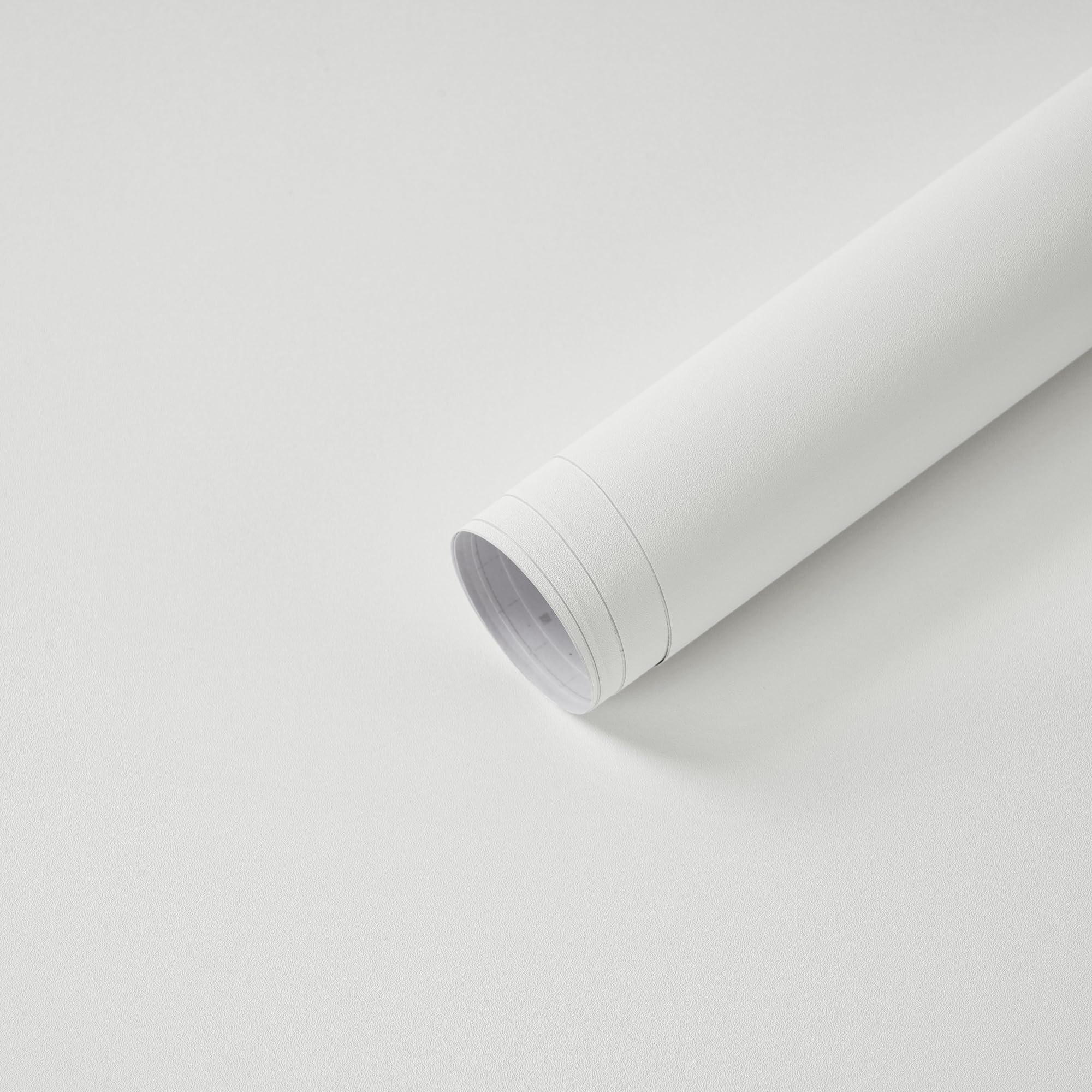 Yomshi Selbstklebende Tapete Moderne Küchenarbeitsplatte Vinylfolie 40 x 1000 cm Weiß Matt Tapete Wasserdicht Mieterfreundlich Verdicktes Möbelfolie für Schubladen Schränke Schlafzimmer