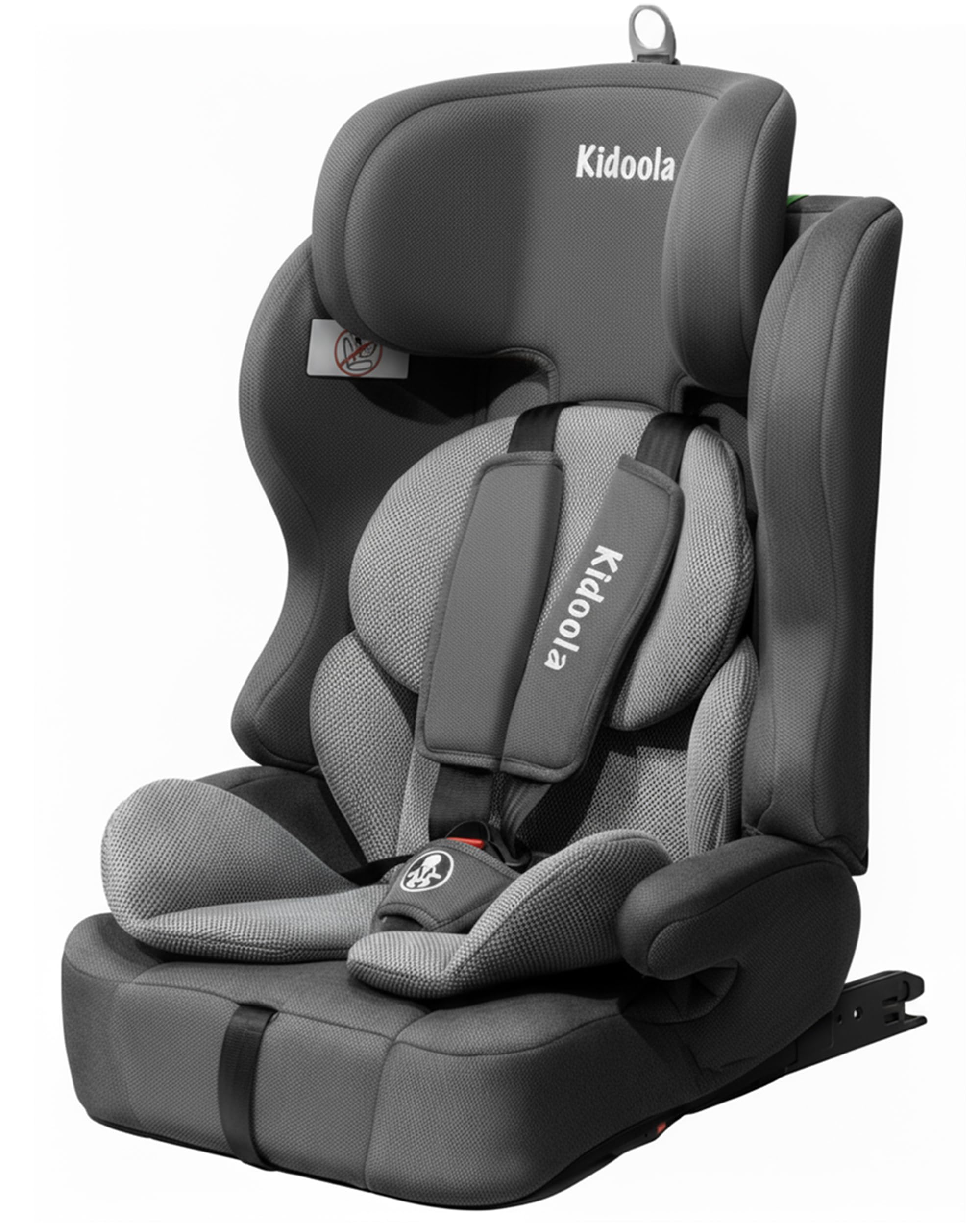 Kidoola Car Seat 15 Months-12 Years, ISOFIX R129 i-Size, 76-150cm, Grey