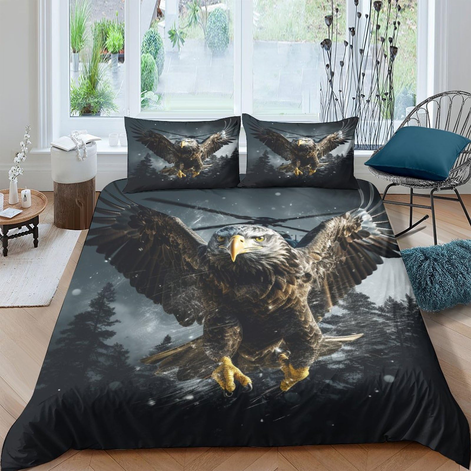 Couette légère Animaux Sauvages pour chambre d'enfant et ado en parure 3D