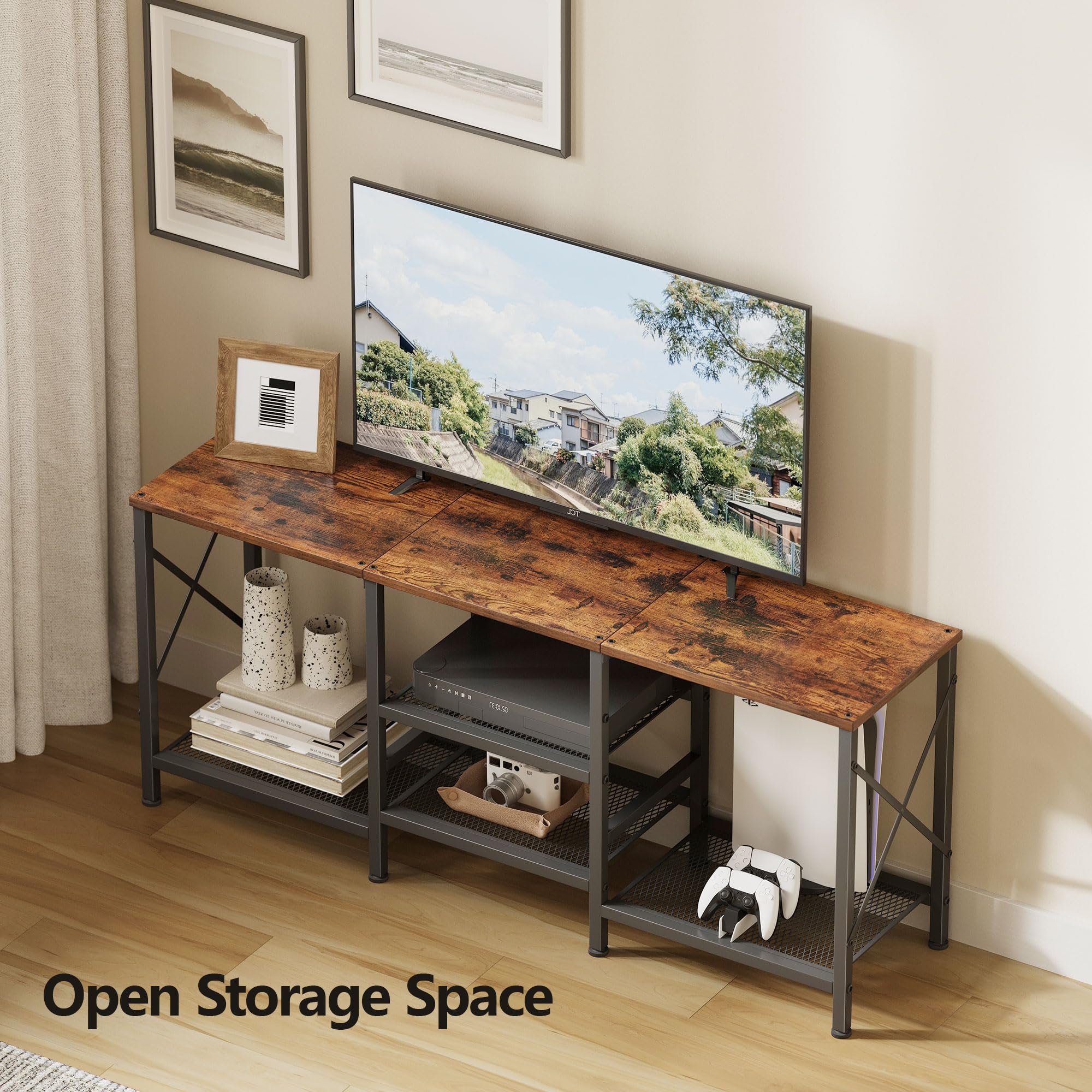 Best TV Stand for a 55 Inch TV: Top 5 Picks for 2026 5 JARHETUN TV Stand for 55 Inch TV, Entertainment Center with 3-Tier Open Shelves, — product photo