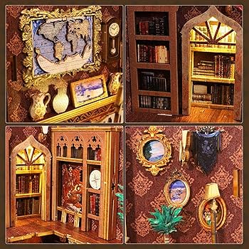 ブックエンド　ミニチュア　完成品 Amazon | Rolife DIY ブックヌック 桜の電車 立体パズル