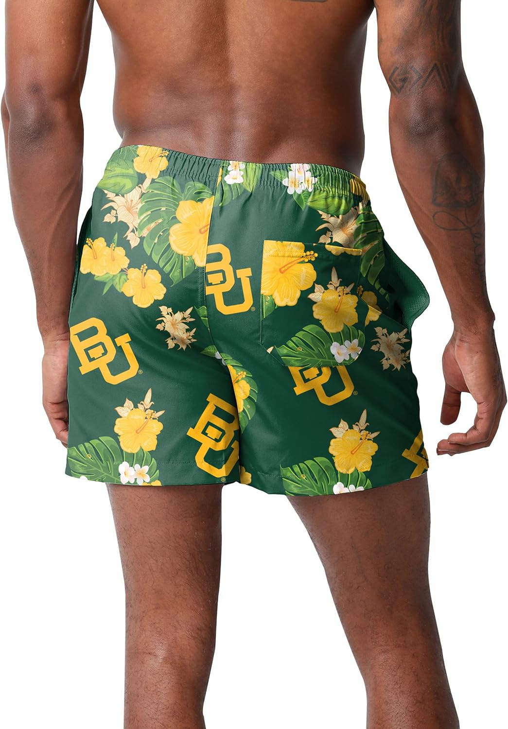 foco メンズ NCAA チームロゴ フローラル ハワイアン スイムスーツ トランクス