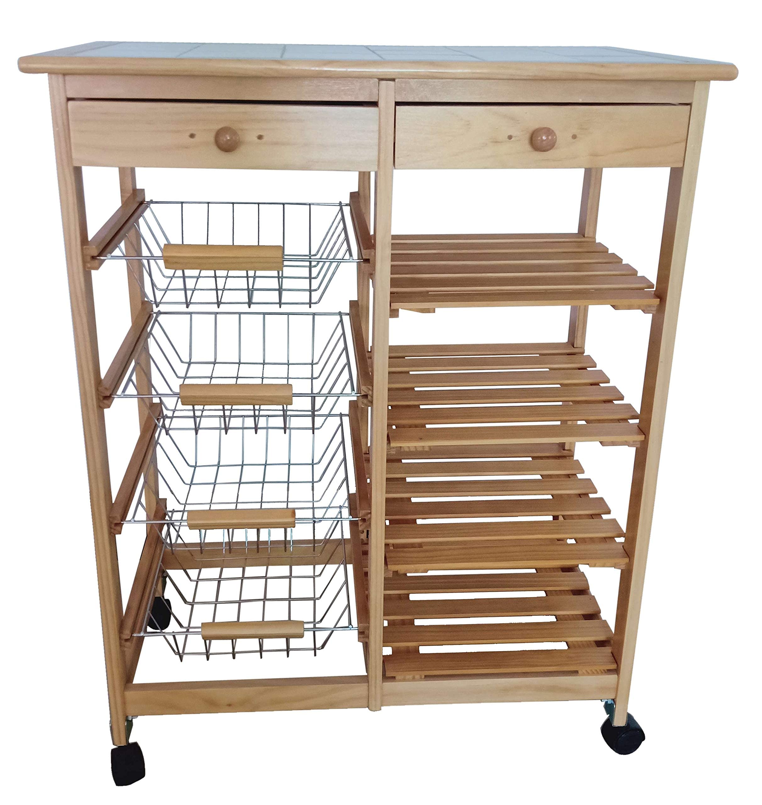 Bahia - Carrello da cucina per verdura con 3 cestini Unico