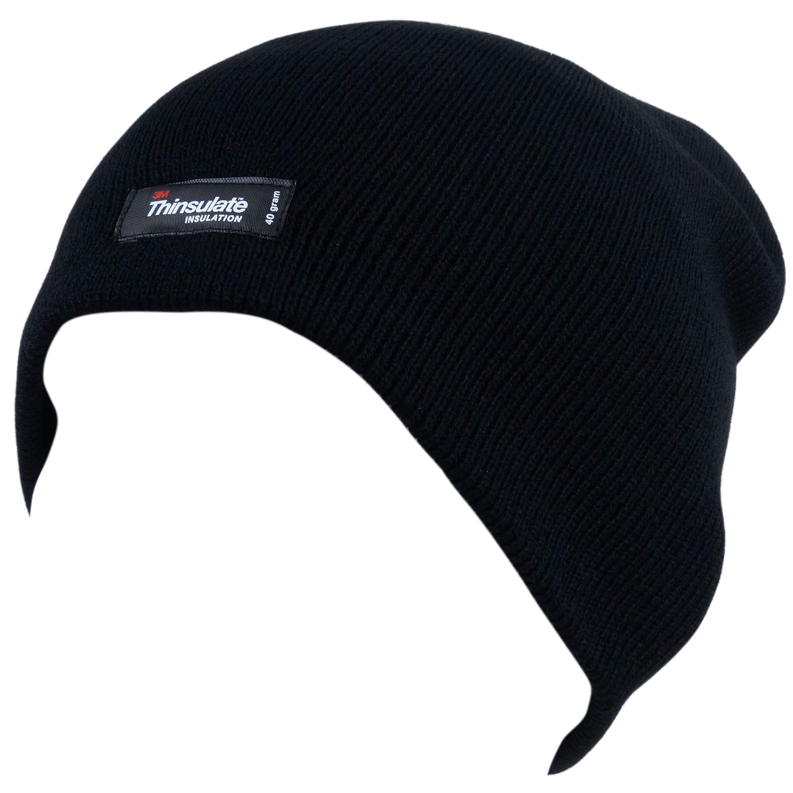 Heatguard Men's Thinsulate Beanie Hat 2 Colours One Size -Black