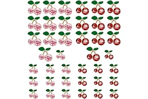 2 Sizes Pink and Red Cherry Nail Charms: A Vibrant Addition to Your Manicure