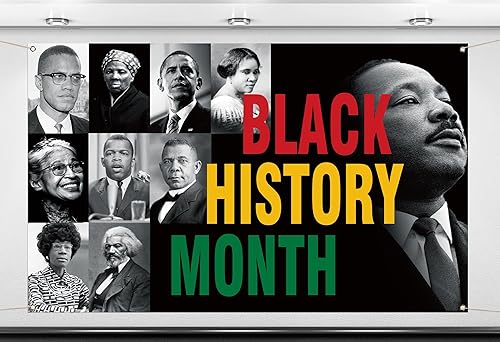 Miniatura 1 de Nepnuser Telón de fondo para cabina de fotos del mes de la historia negra, decoración de fiesta nacional afroamericana, decoración de pared de aula