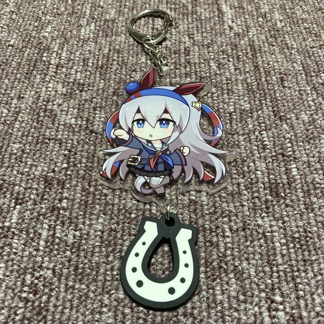 Amazon.co.jp: ?ウマ娘 ラバー蹄鉄 アクリルキーホルダー タマモクロス 
