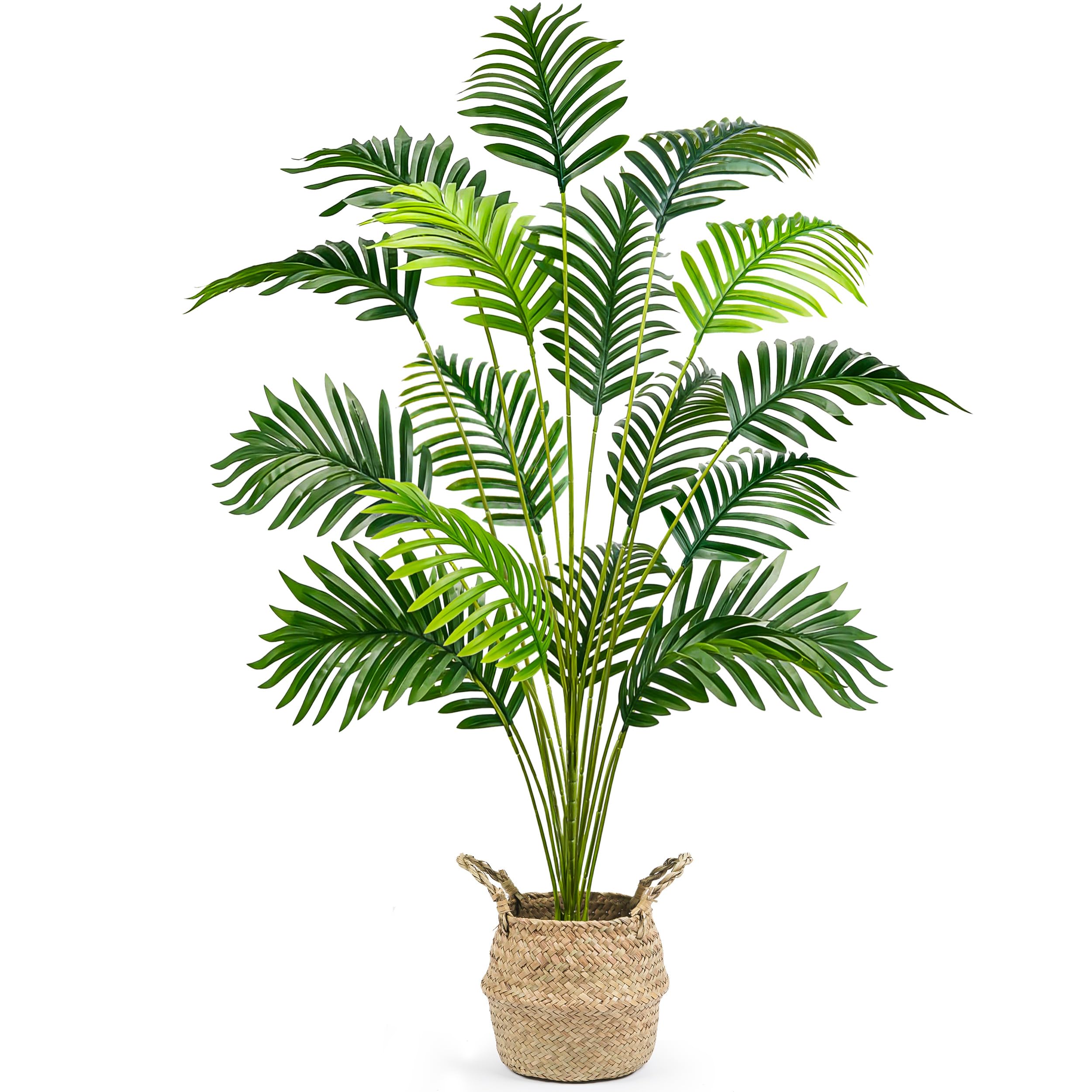 Der Rose Artificial Palm Tree in hand-woven basket