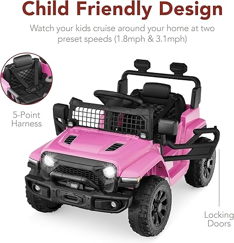 Miniatura 5 de Best Choice Products Juguete de paseo para niños de 6 V, mini camión, auto de juego eléctrico con control remoto para padres, suspensión de 4