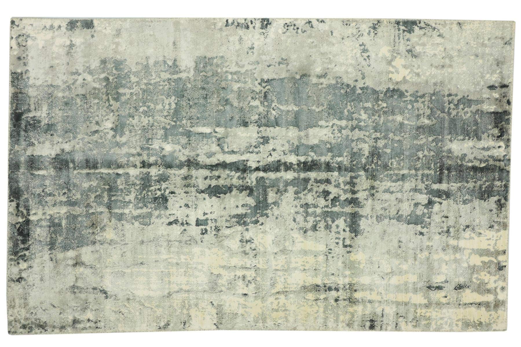 Tapis vintage gris abstrait 160x230 cm pour salon chic