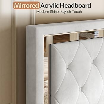 Amazon.com: Jocisland Queen Bed Frame with LED Lights