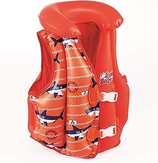 مجموعة متنوعة من جاكيت بدون اكمام للاولاد والبنات من بيست واي، فينيل، أحمر