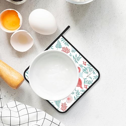 Miniatura 4 de Juego de 2 soportes para ollas, color rosa flamenco, resistentes al calor, para barbacoa, cocinar, hornear, comida caliente para mujeres y hombres,