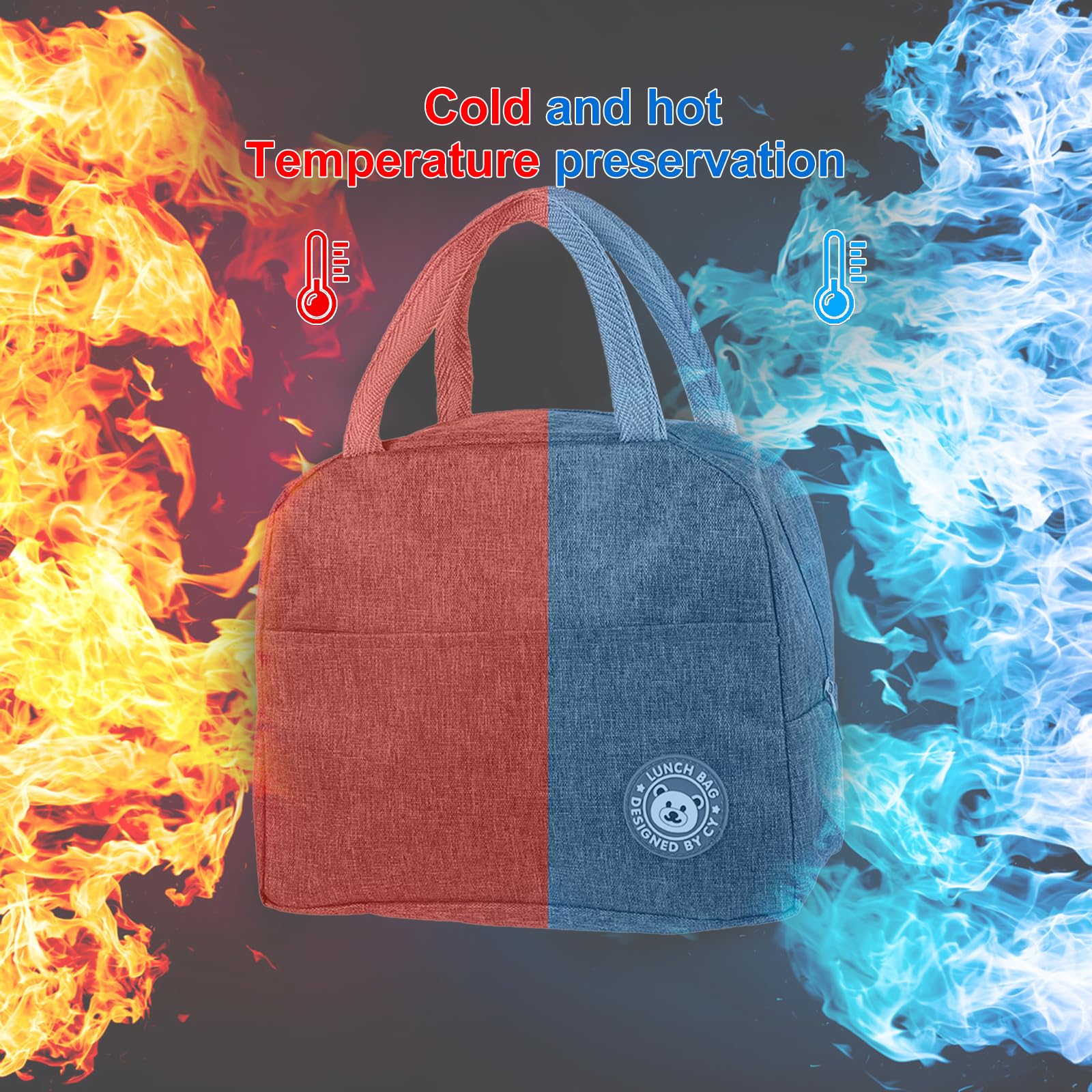 2 Borse Termiche Porta Pranzo 6L - Isolate, Impermeabili, Per Ufficio, Scuola O Picnic - Foto 11