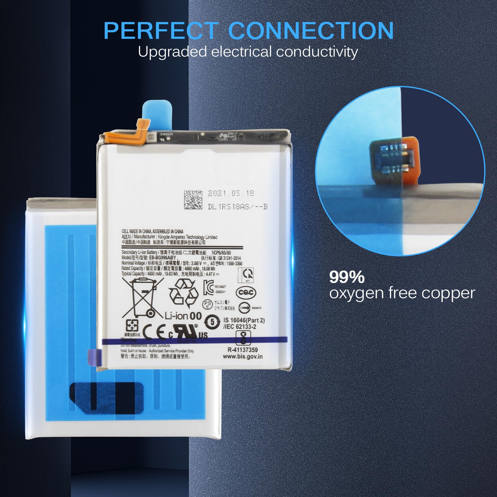 Amazon.com: THIRDPOLE Original Battery for Samsung Galaxy S21 Plus